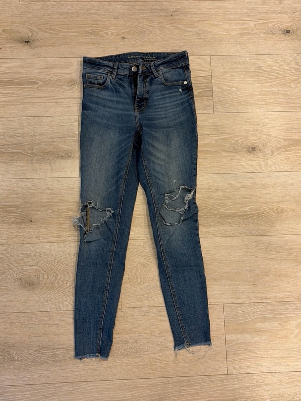 Old Navy Dark Blue Ripped Skinny Jeans